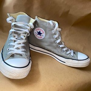 Grey converse hightop sneaker 8.5 women & 6.5 men